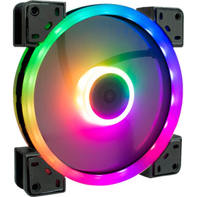 Inter-tech argus rs-141 rgb ventilador de caja (negro, 140 x 140 x 25 mm, pwm)