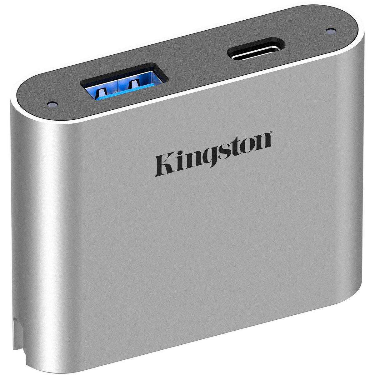 Kingston Workflow USB Mini Hub Docking Station (Negro plateado, USB-C, USB-A)