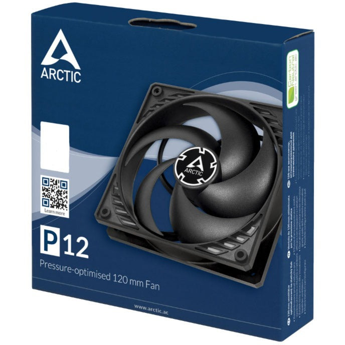 Ventilador de caja Arctic p12 (negro, 120 x 120 x 25 mm)