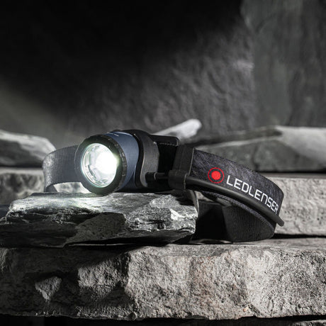 Linterna frontal Ledlenser h8r edición 25 aniversario iluminación LED (azul oscuro negro, 600 lm, 6000 - 8000k)