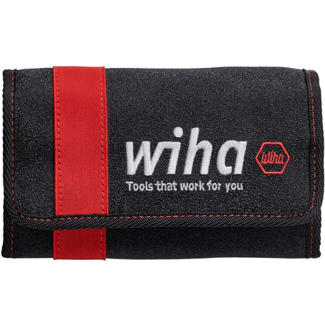 Juego de destornilladores y puntas Wiha slimvario (rojo amarillo, cabeza ranurada, pozidriv, plus pozidriv 10 piezas incl. estuche plegable)