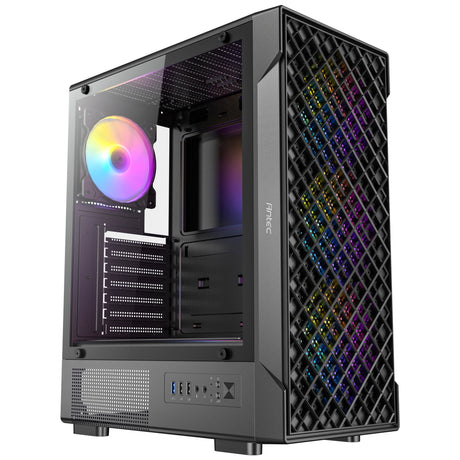 Carcasa torre midi Antec vx320 argb (negro | 3x usb-a | vidrio templado)
