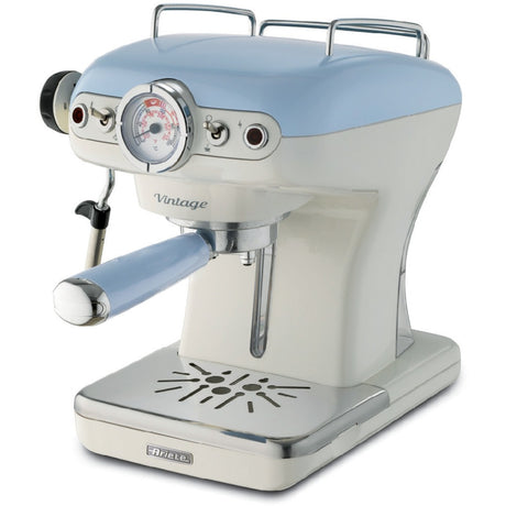Cafetera espresso vintage Ariete 1389 15 (azul claro blanco)