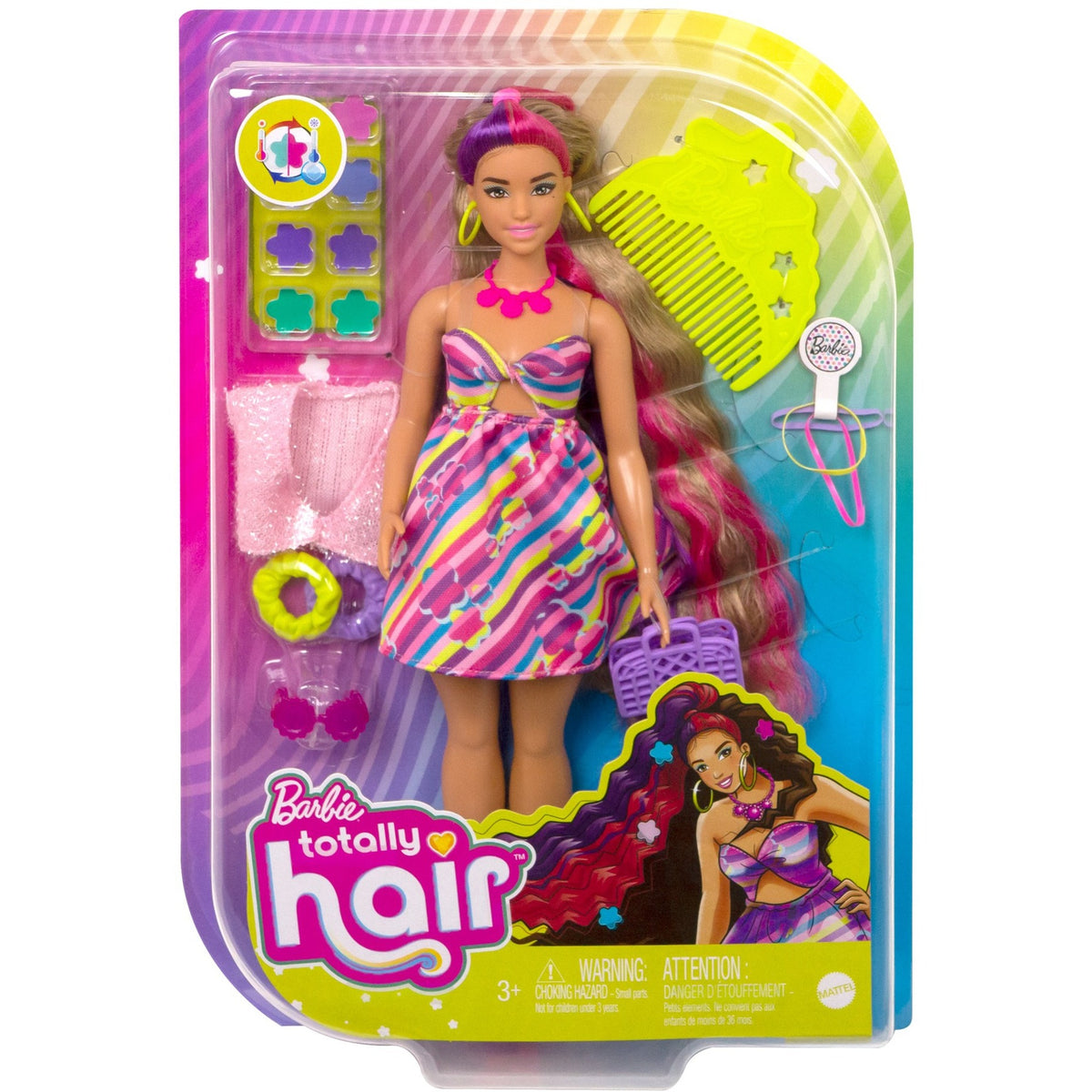 Muñeca Barbie totalmente de pelo.