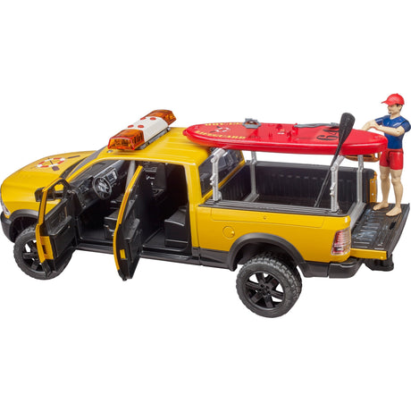 Bruder dodge ram 2500 coche de brigada de rescate con vehículo modelo salvavidas (02506)