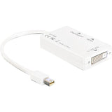 Delock adaptador mini displayport a displayport hdmi dvi (blanco)