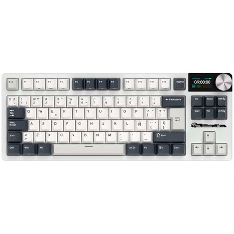 Teclado inalámbrico para juegos Royal Kludge S85 TKL (diseño de EE. UU. (QWERTY), 80 % (TKL), noche blanca, interruptor en la nube, RGB, intercambio en caliente, 2,4 GHz | USB-C | Bluetooth)