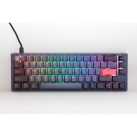 Teclado mecánico Ducky one 3 cosmic blue SF RGB (azul oscuro, diseño estadounidense (Qwerty), marrón cereza MX, 65 %, LED RGB, PBT de doble disparo, intercambiable en caliente, mecánica Quack)