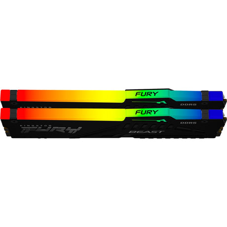Kingston Fury Beast RGB 32 GB DDR5-5600 (2x 16 GB) RAM (negro, KF556C36bbeak2-32, XMP 3.0, Expo)