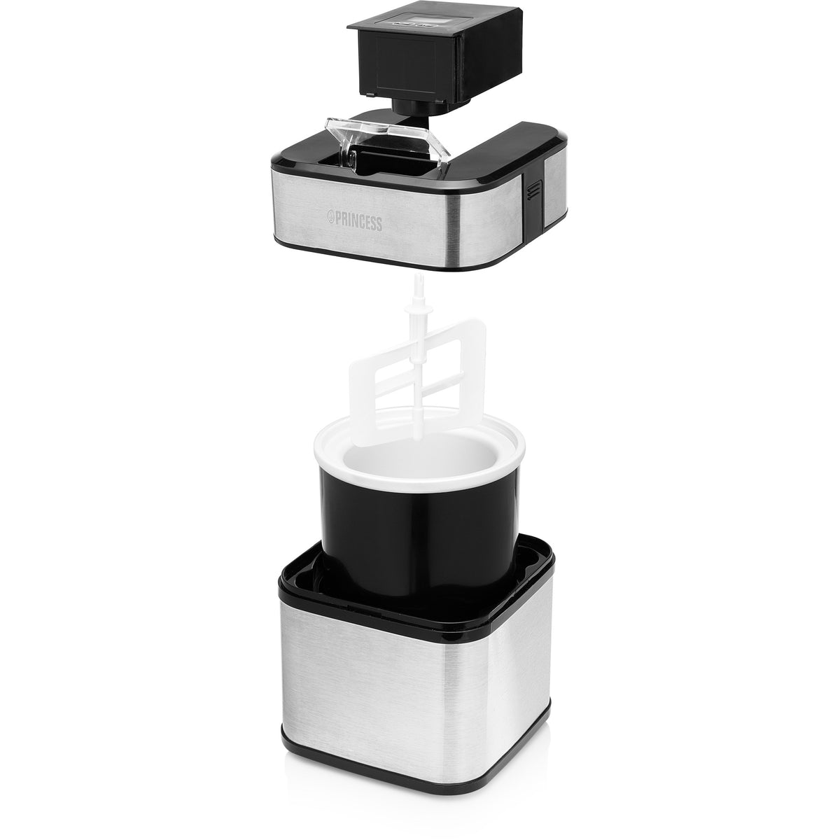Máquina para hacer helados Princess 282605 (acero inoxidable negro, 1,5 litros)