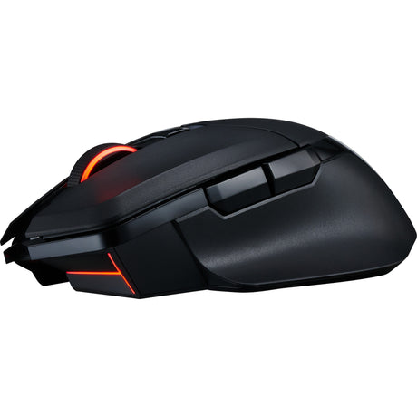 Ratón inalámbrico para juegos powercolor alphyn am10 (negro rojo, 100 - 26000 dpi, 8k, rgb, usb 2,4g bluetooth 5.2)