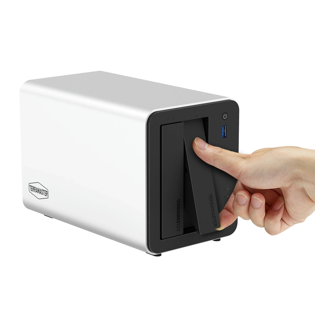 Terramaster f2-425 plus nas (blanco, 2x 5GBe, HDMI, USB)