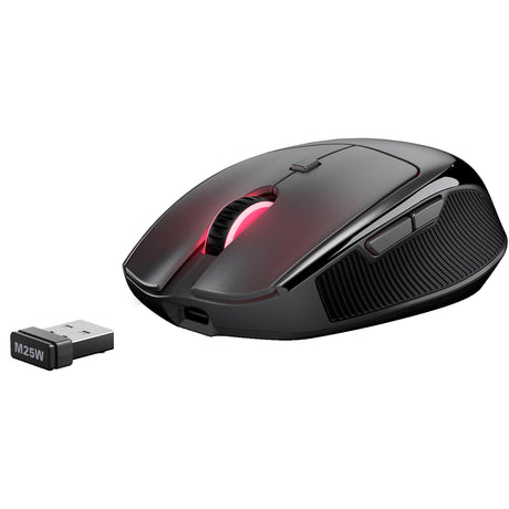 Ratón Sharkoon officepal m25w (negro, 400 - 4000 dpi, rgb, usb de 2,4 ghz)