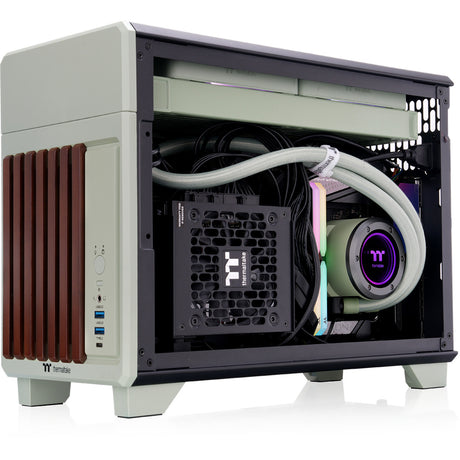 Carcasa mini torre Thermaltake tr100 ws matcha verde (verde claro | 2x USB-A | 1x USB-C)