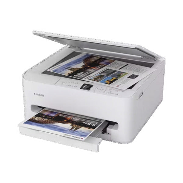 Impresora de inyección de tinta todo en uno canon pixma ts6550i (blanca, USB, WLAN, escanear, copiar)