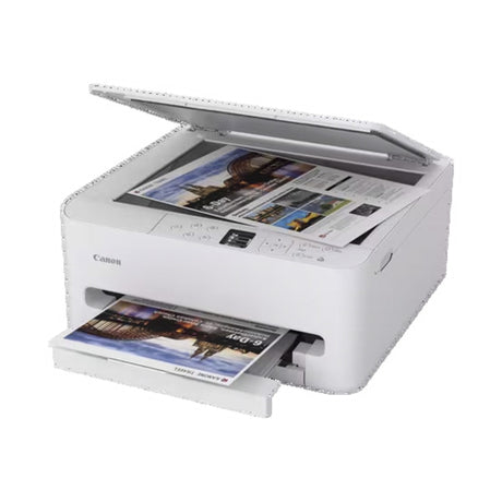 Impresora de inyección de tinta todo en uno canon pixma ts6550i (blanca, USB, WLAN, escanear, copiar)