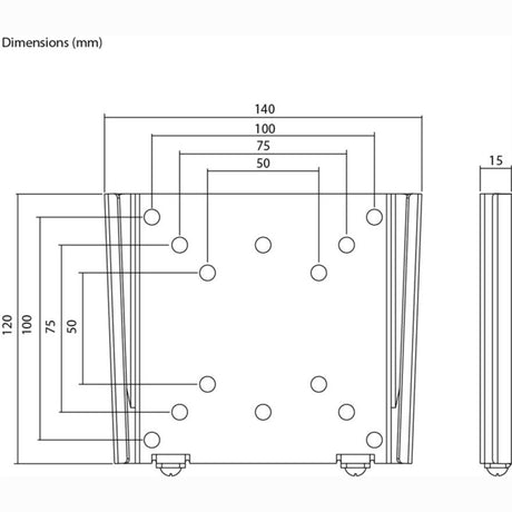 Goobay Soporte de pared para TV fijo(s) para caravana, Montaje en pared de 13 a 27 pulgadas (negro)