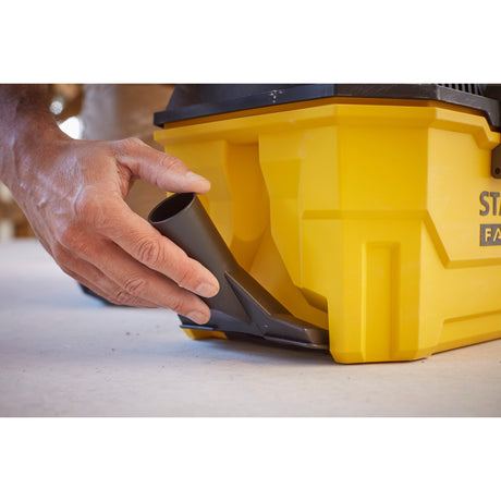 Aspirador de obra inalámbrico en seco y húmedo Stanley fatmax v20 18v 7,5l aspirador en seco y húmedo (amarillo negro, batería y cargador no incluidos)