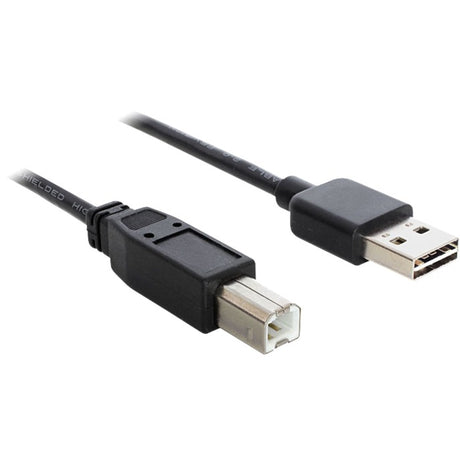 Delock cable easy-usb-a 2.0 macho > usb-b 2.0 macho (negro, 3 metros)