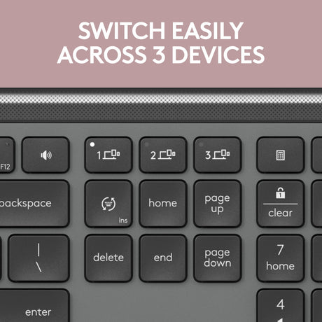 Conjunto de escritorio inalámbrico delgado Logitech mk950 Signature (grafito, diseño internacional de EE. UU. (qwerty), 400 - 4000 ppp)