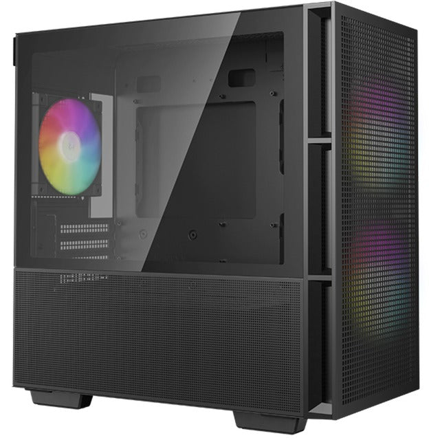 Carcasa mini torre Deepcool ch360 (negra | 1x USB-A | 1x USB-C | RGB | vidrio templado)