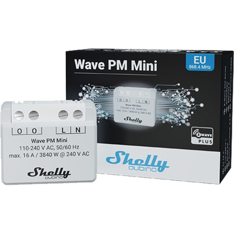 Minirelé Shelly qubino wave pm (blanco gris claro, 1 canal, onda z)