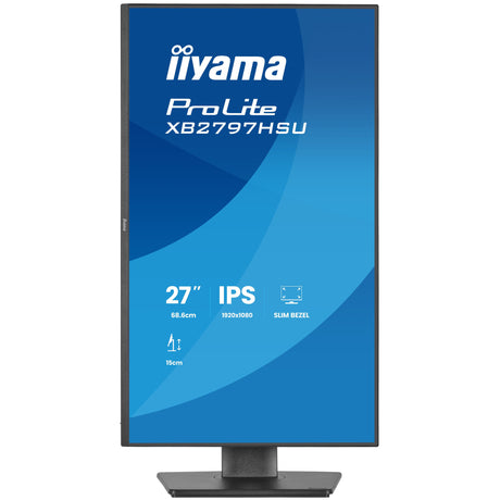 Monitor Iiyama prolite xb2797hsu-b1 27 (negro, 120 Hz, HDMI, display port, USB-C, audio)