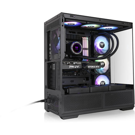 Carcasa de torre midi Thermaltake view 370 tg argb (negro | 2x usb-a | 1x usb-c | rgb | vidrio templado)