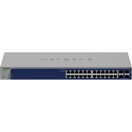 Conmutador inteligente Gigabit Netgear de 24 puertos con 4 puertos SFP+ (gris, 10 GB)
