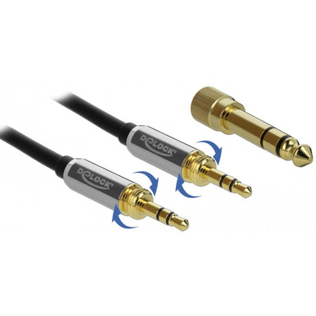 Delock Cable estéreo Conector de 3,5 mm y 3 clavijas > Conector de 3,5 mm y 3 clavijas (negro, 3 metros)