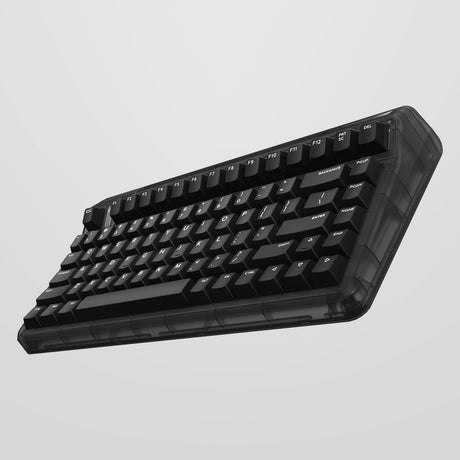 Teclado mecánico inalámbrico Iqunix og80 dark side (negro, diseño estadounidense (qwerty), azul cherry mx, 80% (tkl), leds rgb, intercambiable en caliente, pbt, 2,4 ghz | bluetooth 5.1 | usb-c)