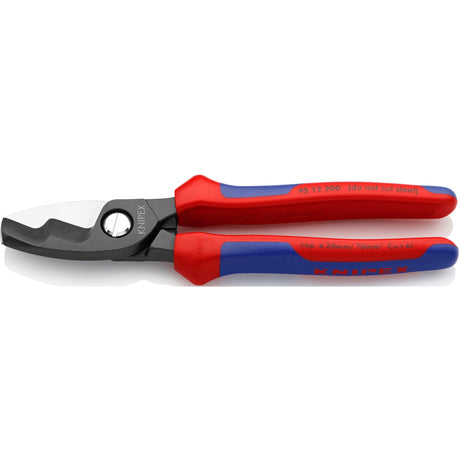 Knipex 95 12 200 cortacables con doble filo ø 20mm-70mm²
