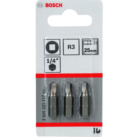 Broca bosch 4 caras r3 extradura 1 4 25 mm, 3 piezas
