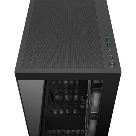Carcasa torre midi Deepcool CG580 4f v2 (negro | 2x USB-A | 1x USB-C | RGB | vidrio templado)