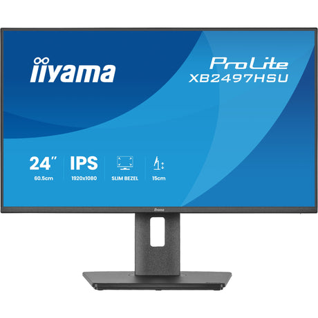 Monitor Iiyama prolite xb2497hsu-b1 23,8 (negro, 120 Hz, HDMI, display port, USB-C, audio)