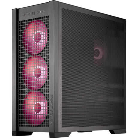 Carcasa de torre midi asus tuf gaming gt302 argb (negro | 2x usb-a | 1x usb-c | rgb | vidrio templado)