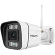 Foscam v8p, cámara de seguridad wifi 4k 8mp dual banda (blanca, con alarma sonora y luminosa)