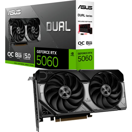 Tarjeta gráfica Asus dual geforce rtx 5060 oc 8g (3x display port, 1x hdmi 2.1, dlss 4)