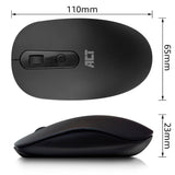 Act conectividad ac5110 mouse inalámbrico 1200 dpi (negro, 1200 dpi | para zurdos y diestros)