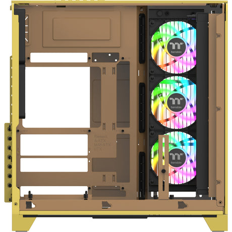 Carcasa de torre midi Thermaltake view 390 air butter caramelo (amarillo | 2x USB-A | 1x USB-C | vidrio templado)