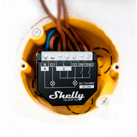 Shelly qubino wave 2pm relevo (negro, 2 canales, z-wave)