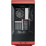Carcasa torre midi Hyte y40 (rojo negro | 2x USB-A | 1x USB-C | vidrio templado)