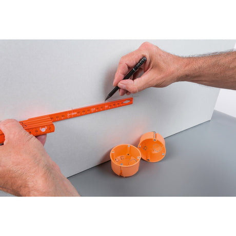 Metro plegable para electricista Wiha, varilla de medición de larga duración de 2 m (naranja)