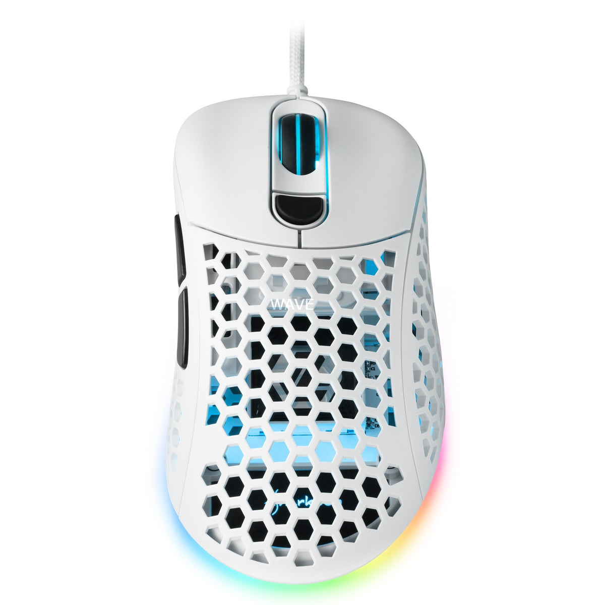 Ratón para juegos Sharkoon light² 200 (blanco, 50 - 16 000 ppp, LED rgb)