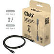 Cable club 3d thunderbolt 5 certificado 8k240hz (negro, datos 80 120 gbps, epr 240 vatios, 1 metro)
