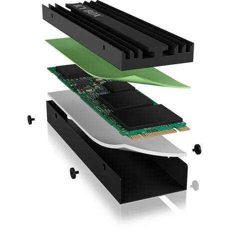 Disipador térmico Icy box ib-m2hs-ps5 (negro, disipador térmico ssd m.2 para playstation 5)