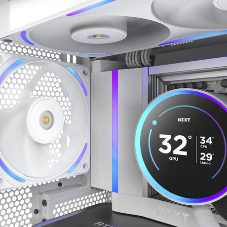 Nzxt f120x rgb ventilador de caja (blanco, 120 x 120 x 30 mm, pwm)