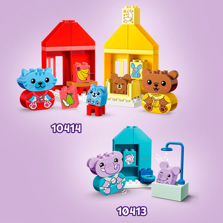 Lego duplo - hábitos diarios - juguetes de construcción para comer y dormir (10414)