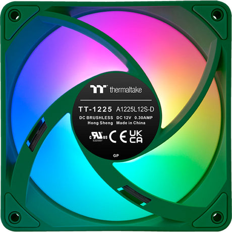 Thermaltake ct120 ex argb sync ventilador de refrigeración para pc racing verde (paquete de 3 ventiladores) ventiladores de caja (verde, 3 piezas, 120 x 120 x 25 mm, pwm)