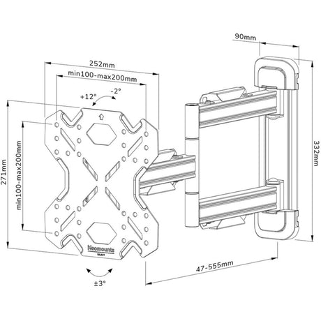 Neomounts WL40S-850BL12 Soporte de montaje en pared para TV Select (negro)